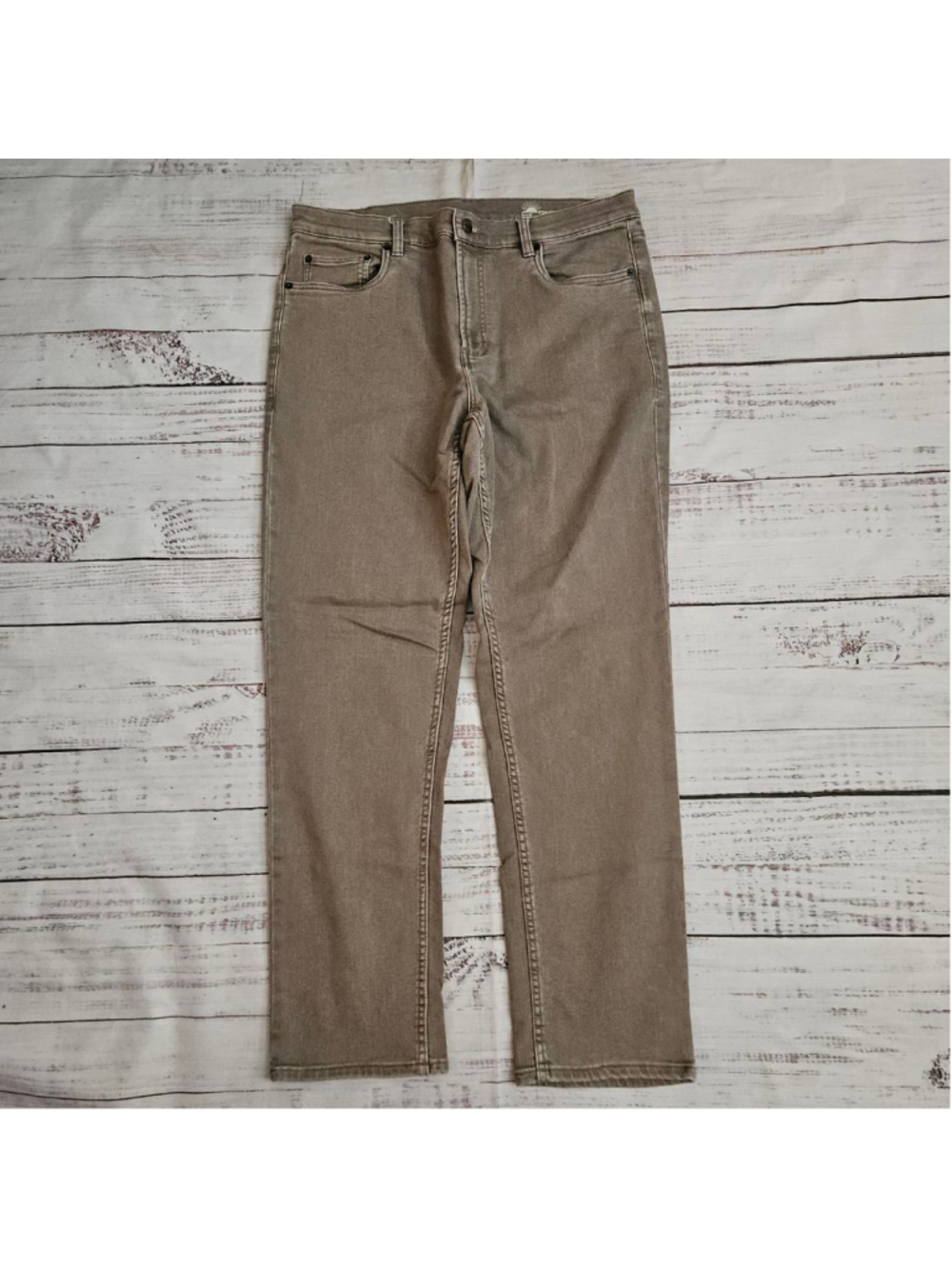 Faherty Stretch Terry 5 Pocket Pant Brown Mens 34x30